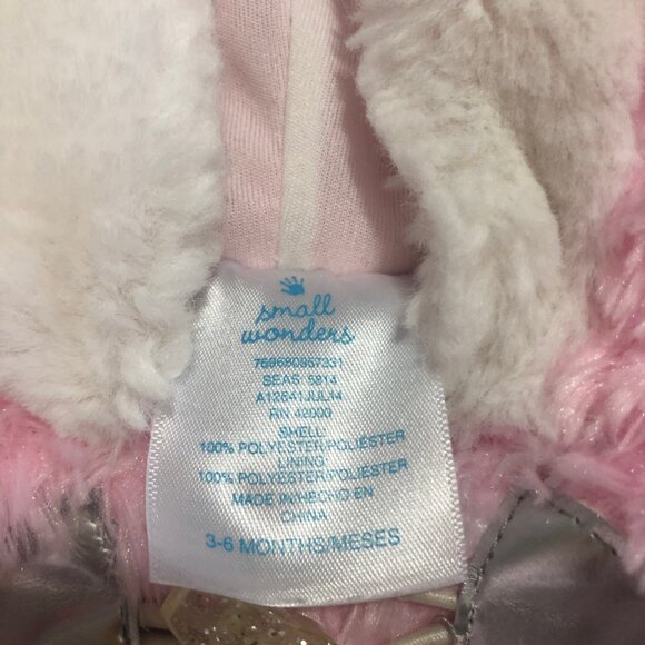 Small Wonders pink faux fur fall jacket - 3-6m - Picture 5 of 9